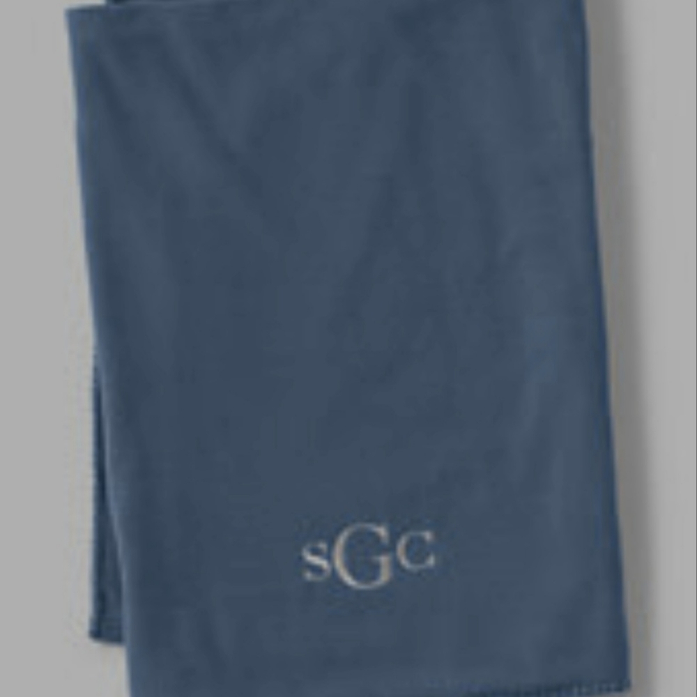 Lands End Plush Fleece Throw Blanket